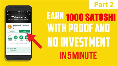 Earn 1000 satoshi every 5 minutes .
